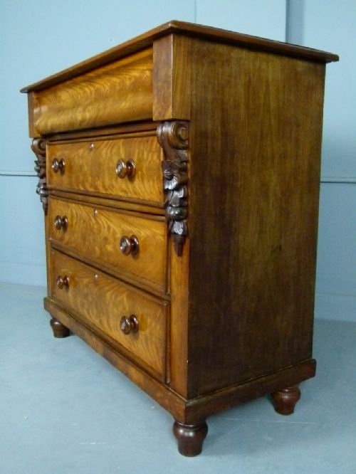 fig 2. Victorian Flame Mahogany Scottish Chest Of Drawers