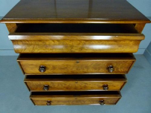 fig 3. Victorian Flame Mahogany Scottish Chest Of Drawers