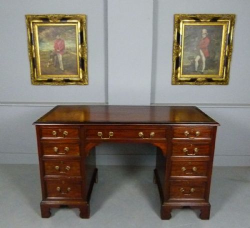 Victorian Mahogany Pedestal Desk
