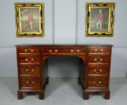 fig 1. Victorian Mahogany Pedestal Desk