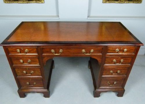 fig 2. Victorian Mahogany Pedestal Desk