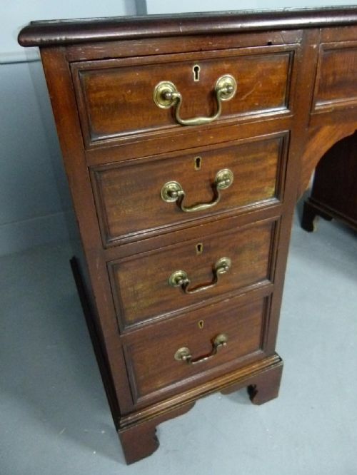 fig 3. Victorian Mahogany Pedestal Desk
