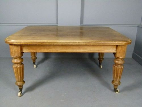 fig 1. Victorian Pale Oak Dining Table- Seats 6