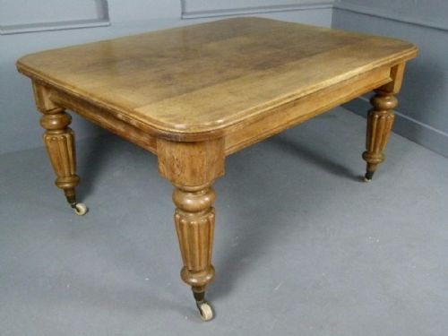 fig 2. Victorian Pale Oak Dining Table- Seats 6