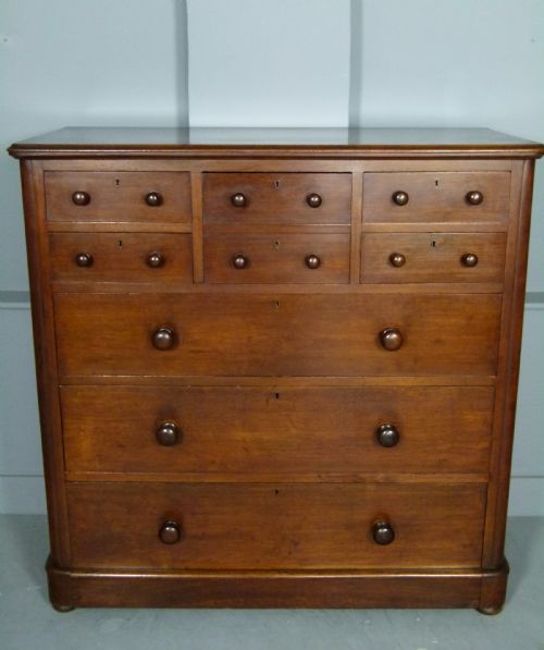 fig 1. Superb Quality Large Victorian Mahogany Chest Of Drawers