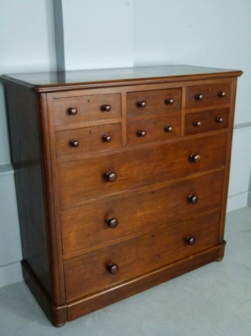 fig 2. Superb Quality Large Victorian Mahogany Chest Of Drawers