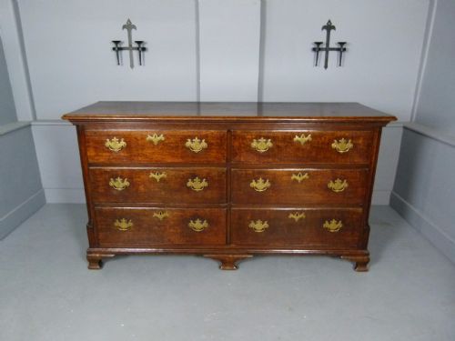 Original Large Georgian Oak Mule Chest / Sideboard C1760