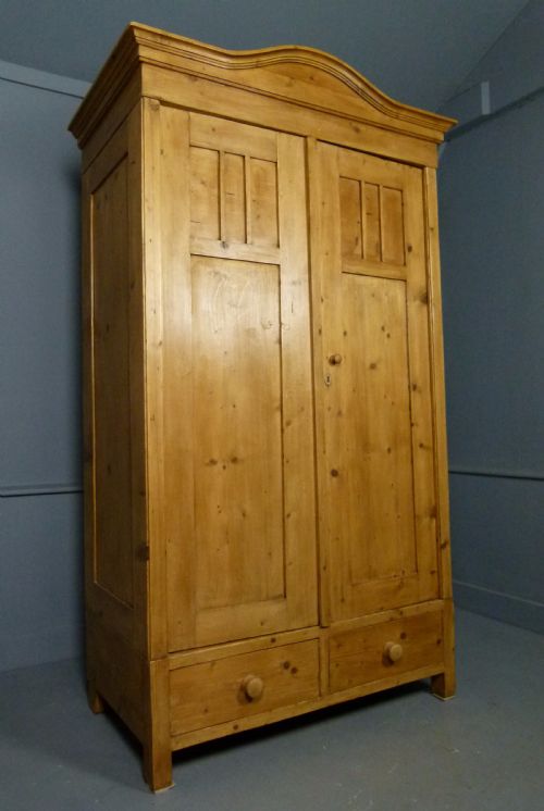 Edwardian French Pine Armoire / Wardrobe-knockdown