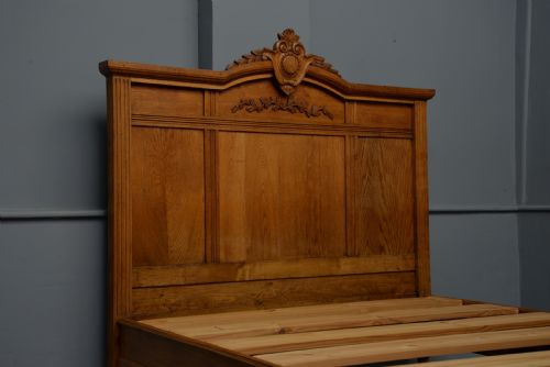 fig 2. 19th Century French Light Oak Double Bed