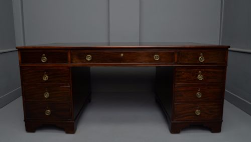 fig 1. 19th Century Mahogany Partners Desk