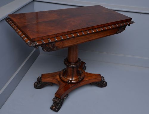 Handsome William IV Rosewood Games / Side Table