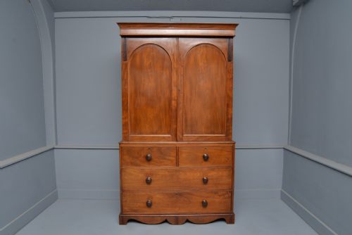 fig 1. Elegant Early Victorian Mahogany Linen-Press