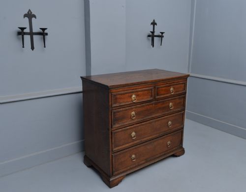 fig 3. Charming Early 18th Century Oak Chest Of Drawers