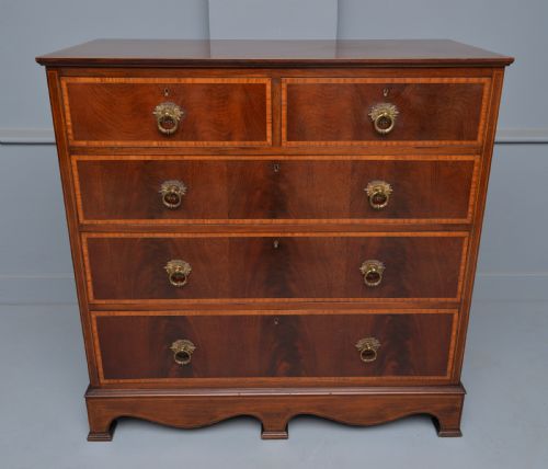 fig 1. Fine Edwardian Mahogany Chest Of Drawers