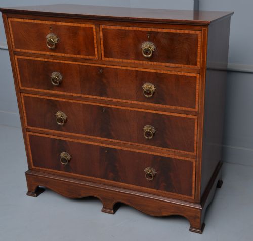 fig 3. Fine Edwardian Mahogany Chest Of Drawers