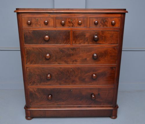 fig 1. Large Handsome Victorian Mahogany Chest Of Drawers