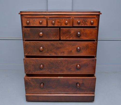 fig 3. Large Handsome Victorian Mahogany Chest Of Drawers