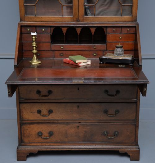 fig 4. Superb George III Mahogany Bureau Bookcase