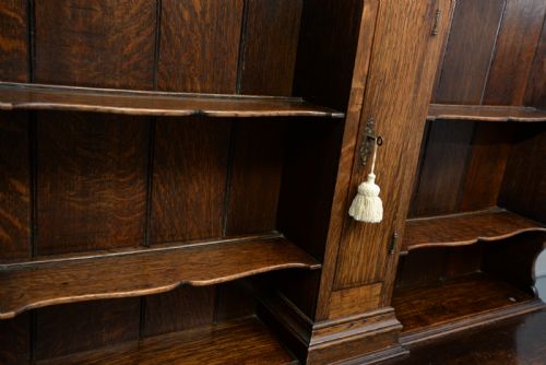 fig 5. Delightful & Rare Victorian Oak Clock Dresser