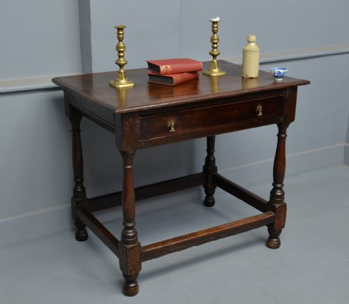fig 1. Charming 17th Century Oak Side Table