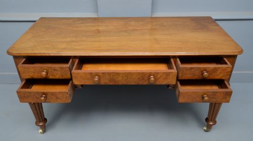 fig 3. Handsome Victorian Burr-Walnut Writing Table