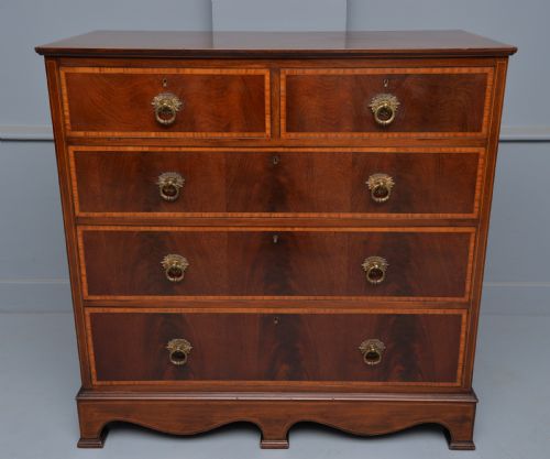 fig 1. Fine Edwardian Mahogany Chest Of Drawers