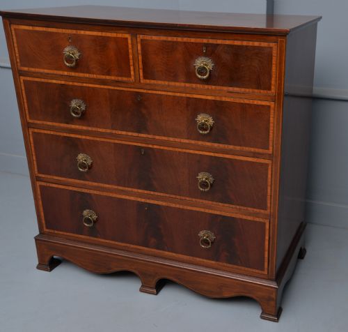 fig 3. Fine Edwardian Mahogany Chest Of Drawers