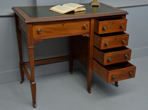 fig 1. Elegant Edwardian Ladies Mahogany Writing Desk 