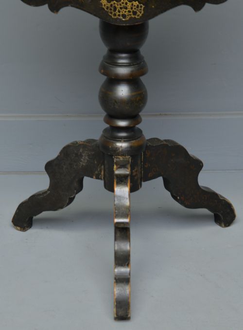 fig 2. Delightful French Ebonised Tilt-Top Table Original Oil Painting