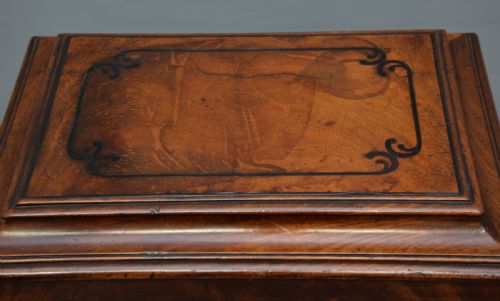 fig 2. Regency Mahogany & Ebony Sarcophagus Wine Cellarette