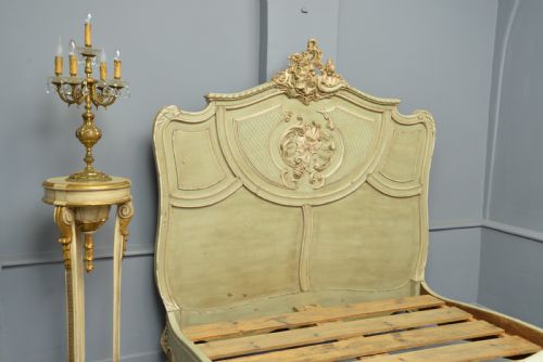fig 3. Fine Louis XV Rococo French Painted King-Size Bed