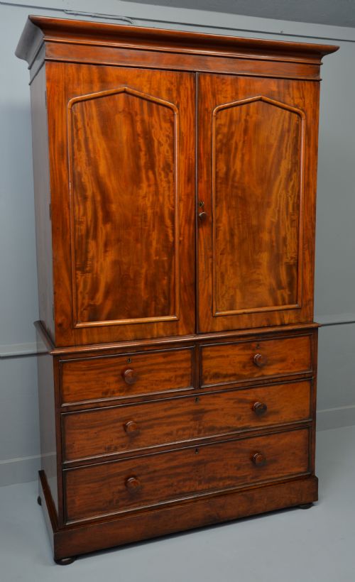 fig 1. Handsome Regency Mahogany Linen-Press