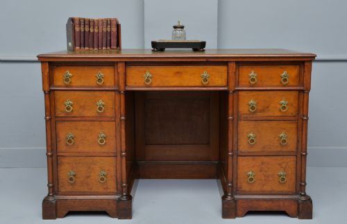 fig 1. Charming Victorian Solid Mahogany Pedestal Desk