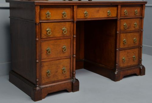 fig 3. Charming Victorian Solid Mahogany Pedestal Desk