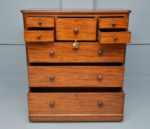 fig 3. Superb Quality Large Victorian Mahogany  Maple & Co Chest Of Drawers