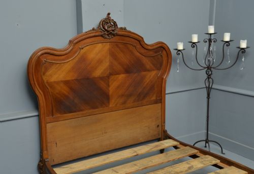 fig 2. 19thc French Rococo Louis XV Walnut Double Bed
