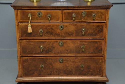 fig 1. William & Mary Walnut Chest Of Drawers
