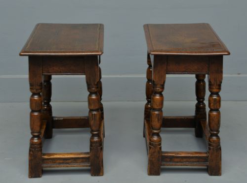 fig 2. Pair Of 19th Century Oak Joint Stools
