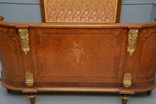 fig 1. Elegant French Empire Style Burr-Walnut King-Size Bed