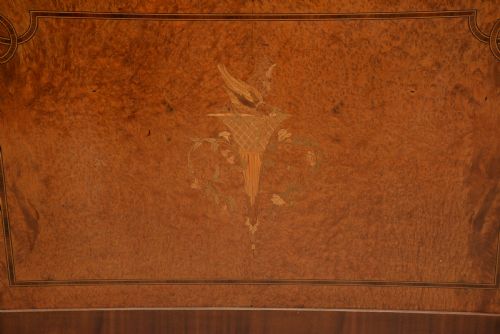fig 3. Elegant French Empire Style Burr-Walnut King-Size Bed