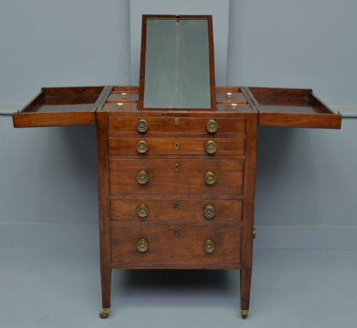 fig 4. Unusual Georgian Mahogany Gentlemans Dressing Chest Secretaire