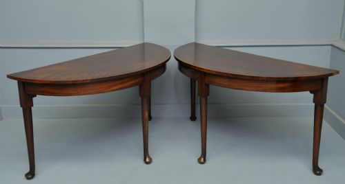 fig 2. Pair Of Georgian Mahogany Demi-Lune Console Tables