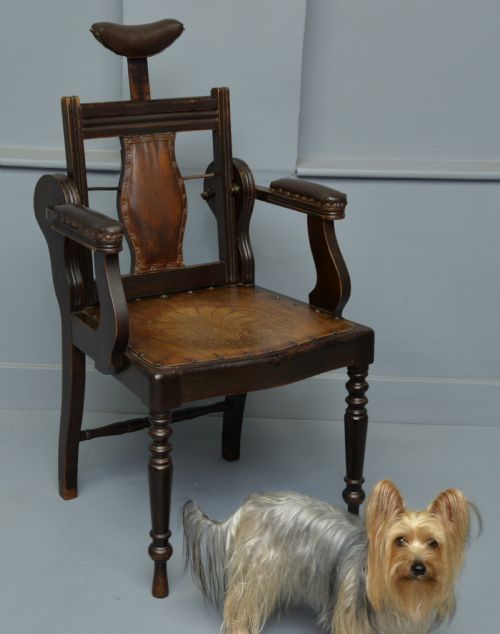 fig 1. Edwardian Adjustable Barbers Chair