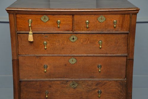 fig 3. Charming Early 18th Century Oak Chest Of Drawers