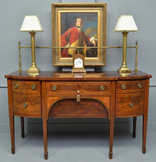 Elegant Georgian Sheraton Mahogany Inlaid Sideboard