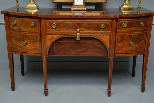 fig 1. Elegant Georgian Sheraton Mahogany Inlaid Sideboard