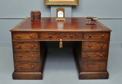 Victorian Mahogany Partners Desk