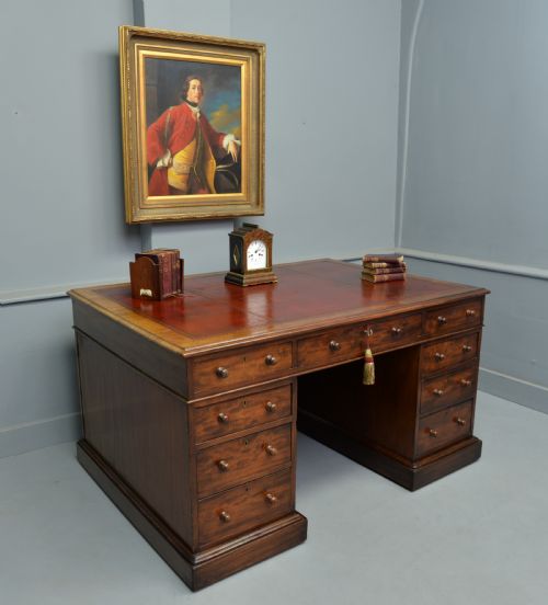 fig 1. Victorian Mahogany Partners Desk