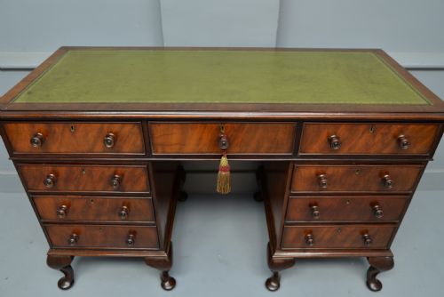 fig 3. Edwardian Mahogany Pedestal Desk