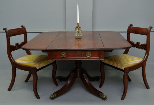 Regency Mahogany Drop-leaf Dining / Breakfast Table